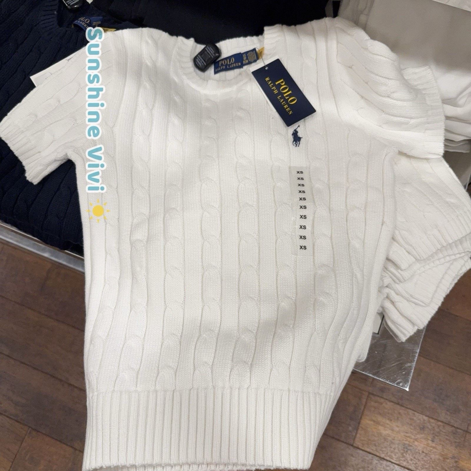 Polo Ralph Lauren NWT Polo Ralph Lauren Woman Cotton Short-Sleeve Sweater Size XS / US 0-2 / IT 36-38 - 1 Thumbnail