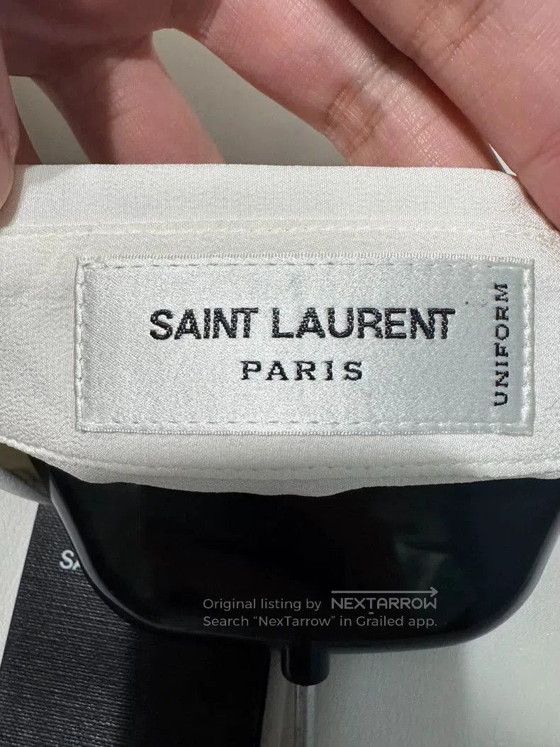 Saint Laurent Paris Silk White Saint Laurent Shirt for Women. Size XS / US 0-2 / IT 36-38 - 3 Thumbnail