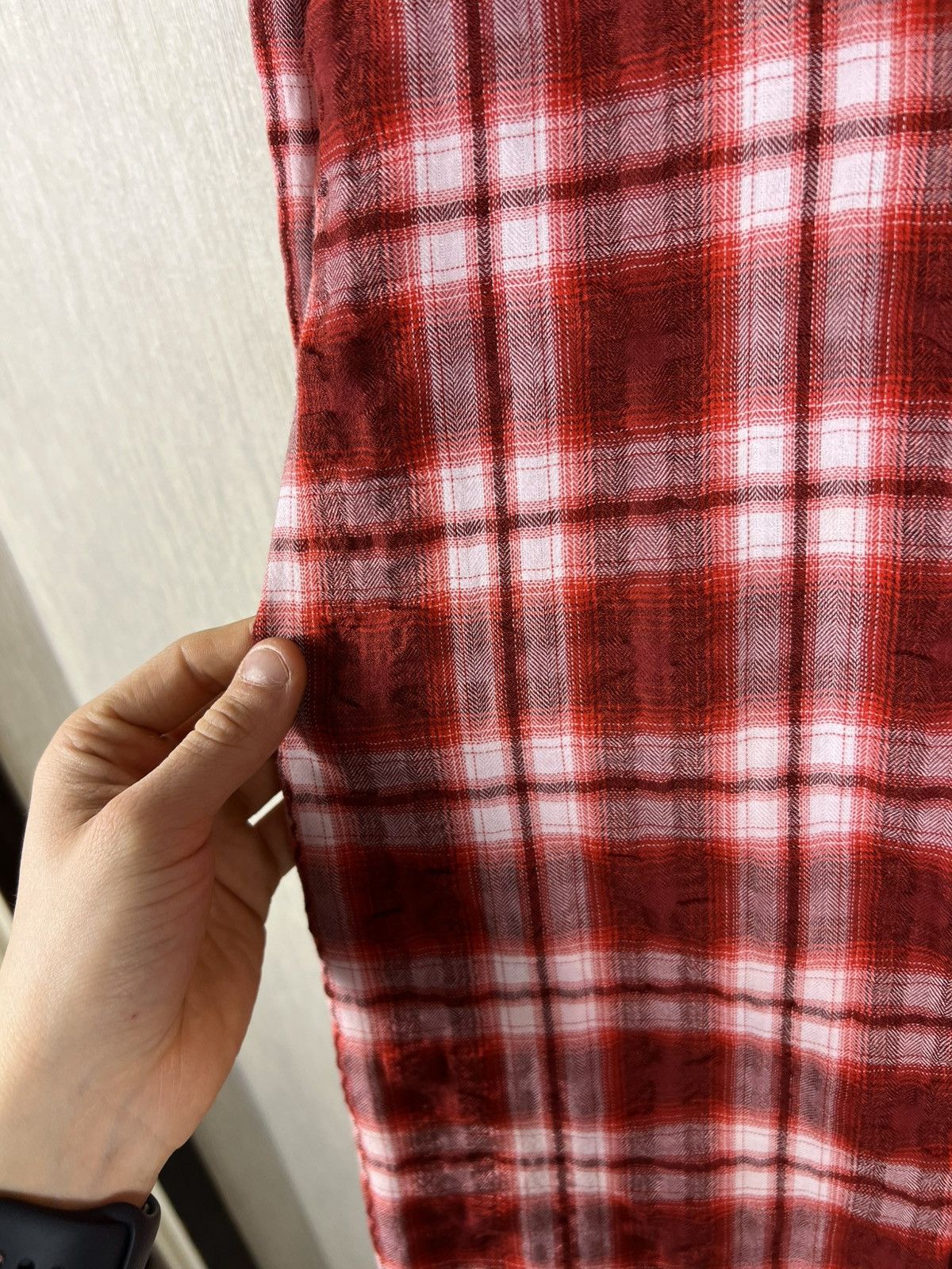 Diesel Diesel plaid button up checked distressed shrunk shirt logo Size US L / EU 52-54 / 3 - 9 Thumbnail