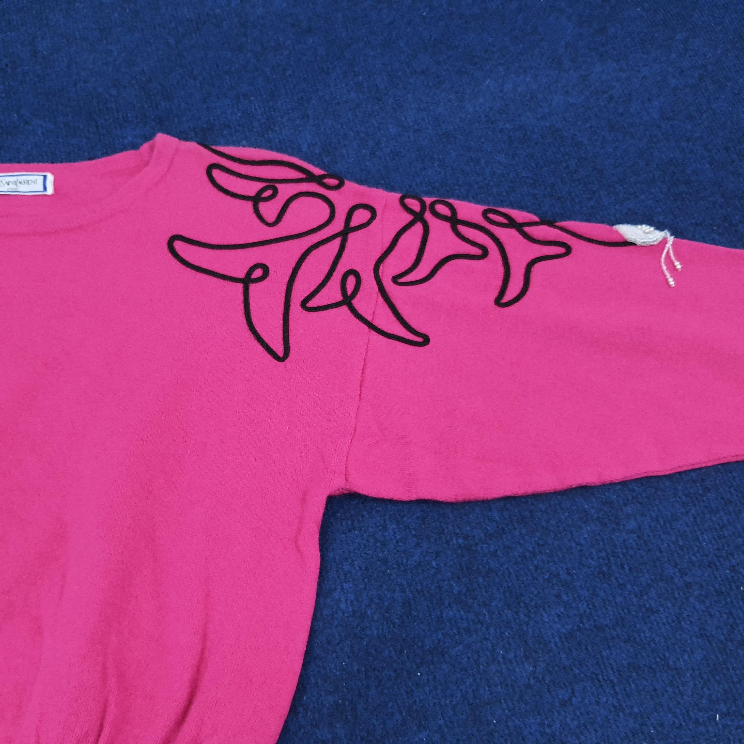 Vintage × Yves Saint Laurent Vintage Yves Saint Laurent Paris YSL Designer Sweatshirts Size S / US 4 / IT 40 - 3 Thumbnail