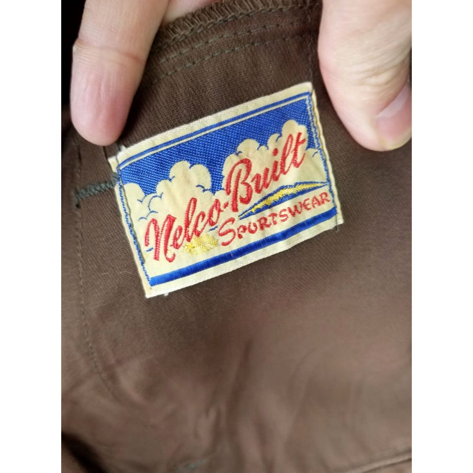 Vintage VINTAGE NELCO BUILT SPORTWEAR JACKET Brown GABARDINE Rockabilly SZ 40 Mens Jacket Size US XXS / EU 40 - 7 Thumbnail