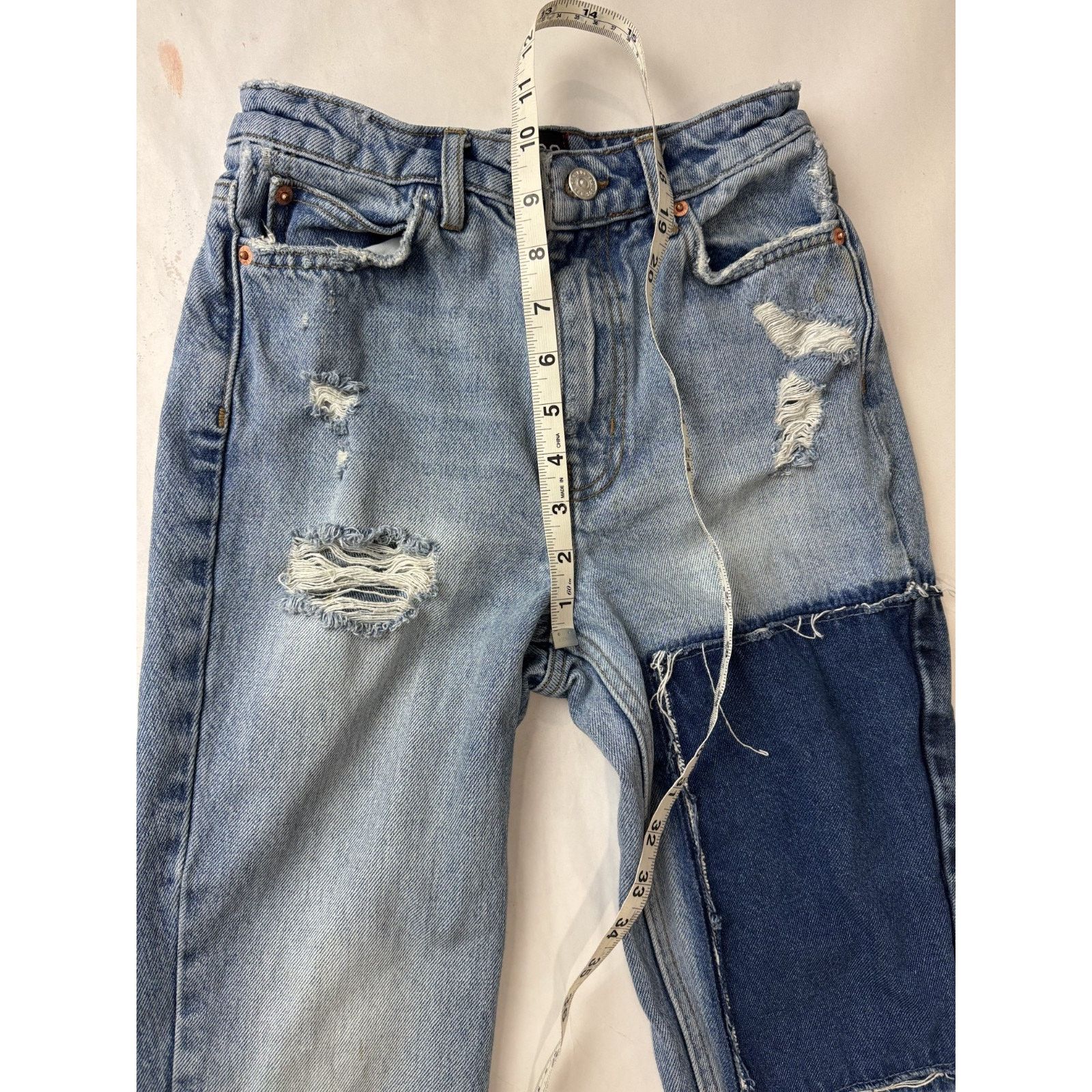 Bdg BDG Patchwork Grunge PAX Distressed Jeans Slim Straight 25 Size 25" / US 0 / IT 36 - 4 Thumbnail
