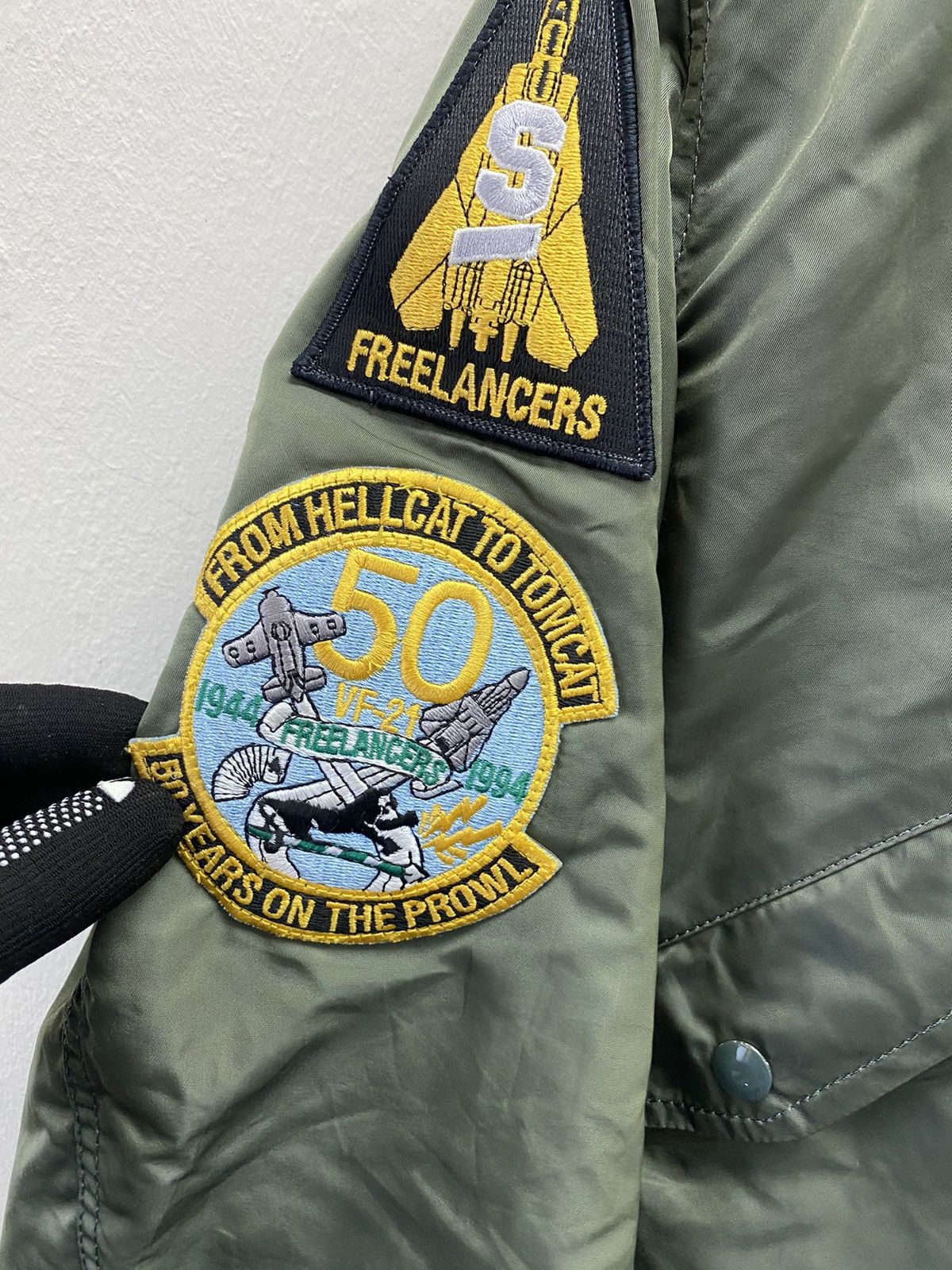 Alpha Industries Vintage Alpha Industries Strike Fighter Tomcat Bomber Jacket Size US L / EU 52-54 / 3 - 7 Thumbnail