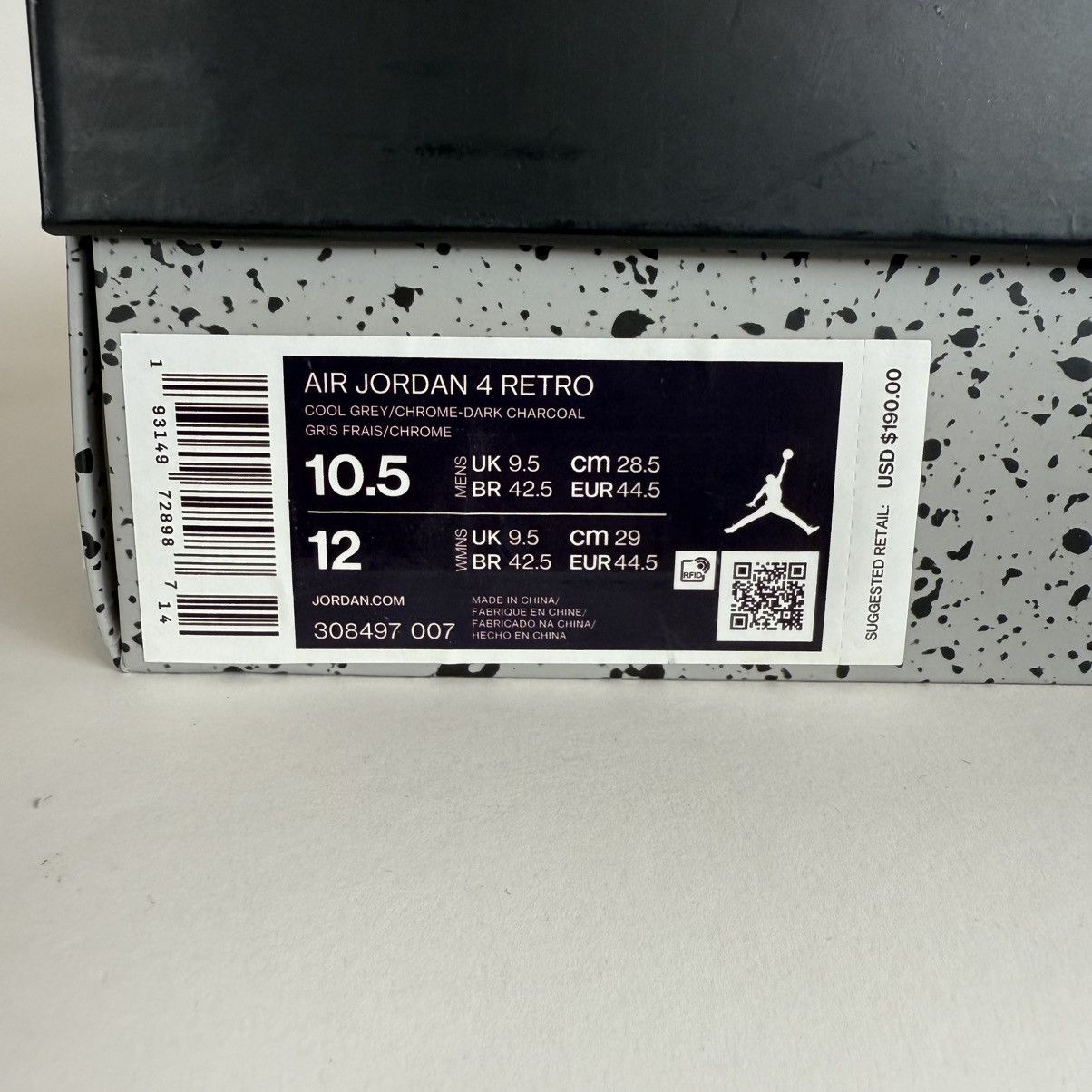 Jordan Brand × Nike Size 10.5-Jordan 4 Cool Gray-NEAR BRAND NEW Size US 10.5 / EU 43-44 - 15 Thumbnail