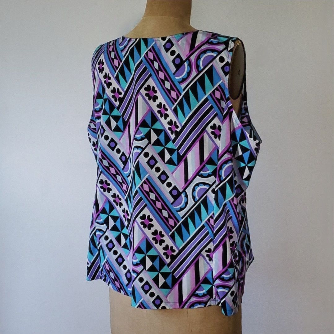 Bob Mackie Bob Mackie XL Cami Tank Blouse Vintage Jewel Wearable Art Size XL / US 12-14 / IT 48-50 - 4 Thumbnail
