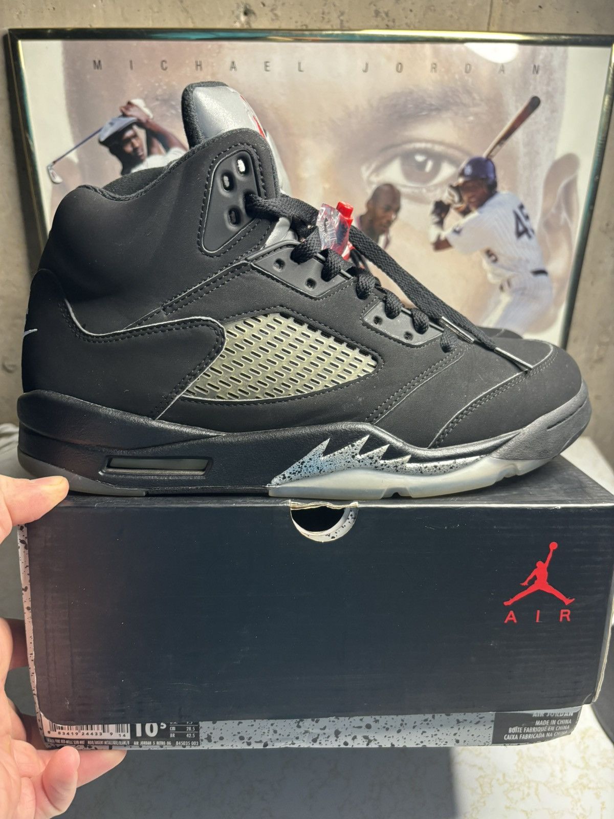Jordan Brand Jordan Retro 5 “Black Metallic” Size US 10.5 / EU 43-44 - 1 Thumbnail