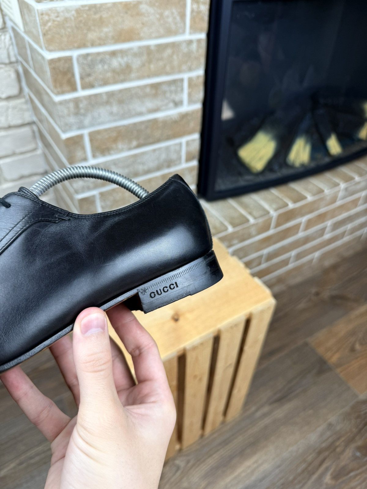 Gucci Gucci Black Leather Oxford Formal Shoes Size US 7.5 / EU 40-41 - 5 Thumbnail