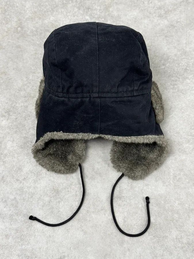 agnes b. 2000s Agnès B Black Fur Lined Chapka Hat Size ONE SIZE - 6 Thumbnail