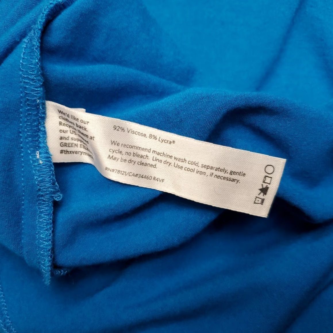 Eileen Fisher Eileen Fisher Top Womens M Blue Viscose Spandex Long Sleeve Tunic Shirt Pullover Knit Minimalist Casual Womens Size M / US 6-8 / IT 42-44 - 7 Thumbnail