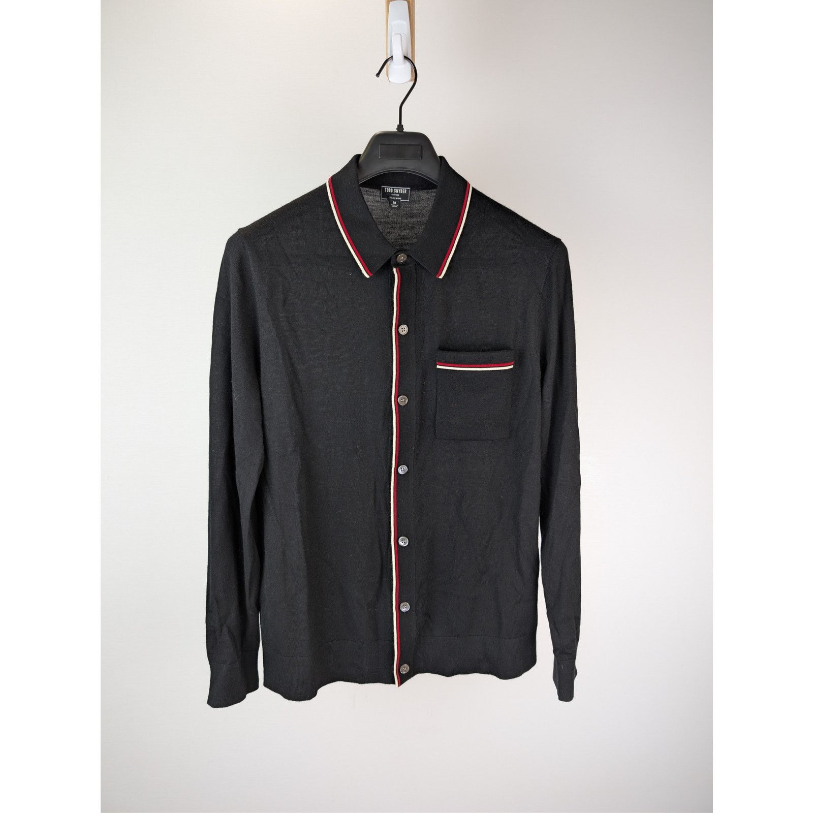 Todd Snyder o1rshd1 CC20 Long Sleeve Full Placket Tipped Polo Sweater Size US M / EU 48-50 / 2 - 1 Thumbnail