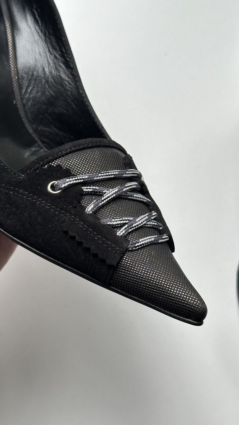 Casadei New Casadei Women Heels Black Suede Size 39 Made In Italy Size US 9.5 / IT 39.5 - 5 Thumbnail