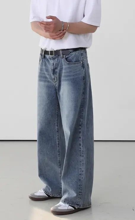 Japanese Brand Hayama x Hori Blue vintage washed casual loose trendy jeans Size US 32 / EU 48 - 4 Thumbnail