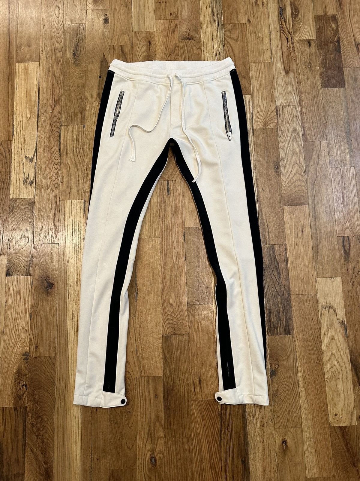 Fear of God FOG Fifth Collection Double Stripe Cream Track Pants Size L |  Grailed