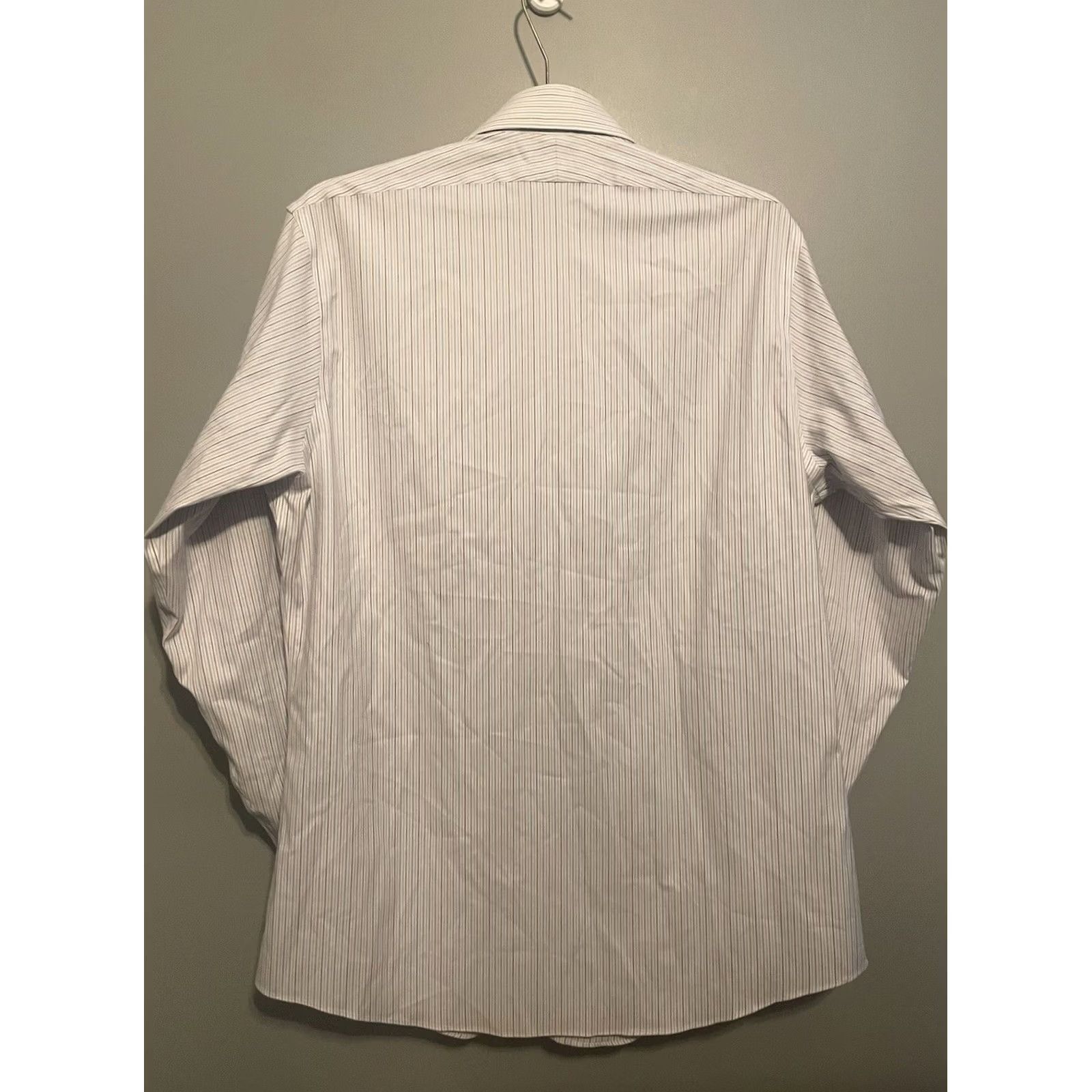 Brooks Brothers Brooks Brothers Dress Shirt Slim Fit White Striped Button-Up Mens 16-35 Size 42R - 6 Thumbnail
