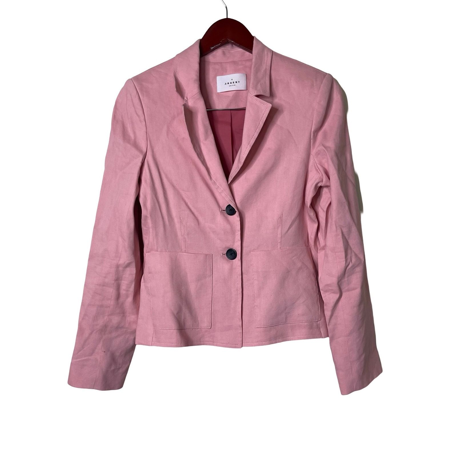 Other Argent pink 2 button closure linen blend blazer sz 4 Size S / US 4 / IT 40 - 1 Thumbnail