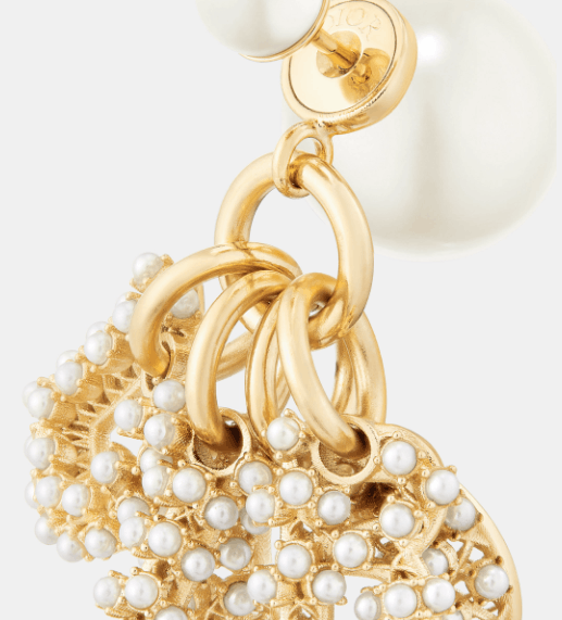 Dior o1w1db10424 Size: OS Dior Tribales Earrings in White/Gold Size ONE SIZE - 4 Thumbnail