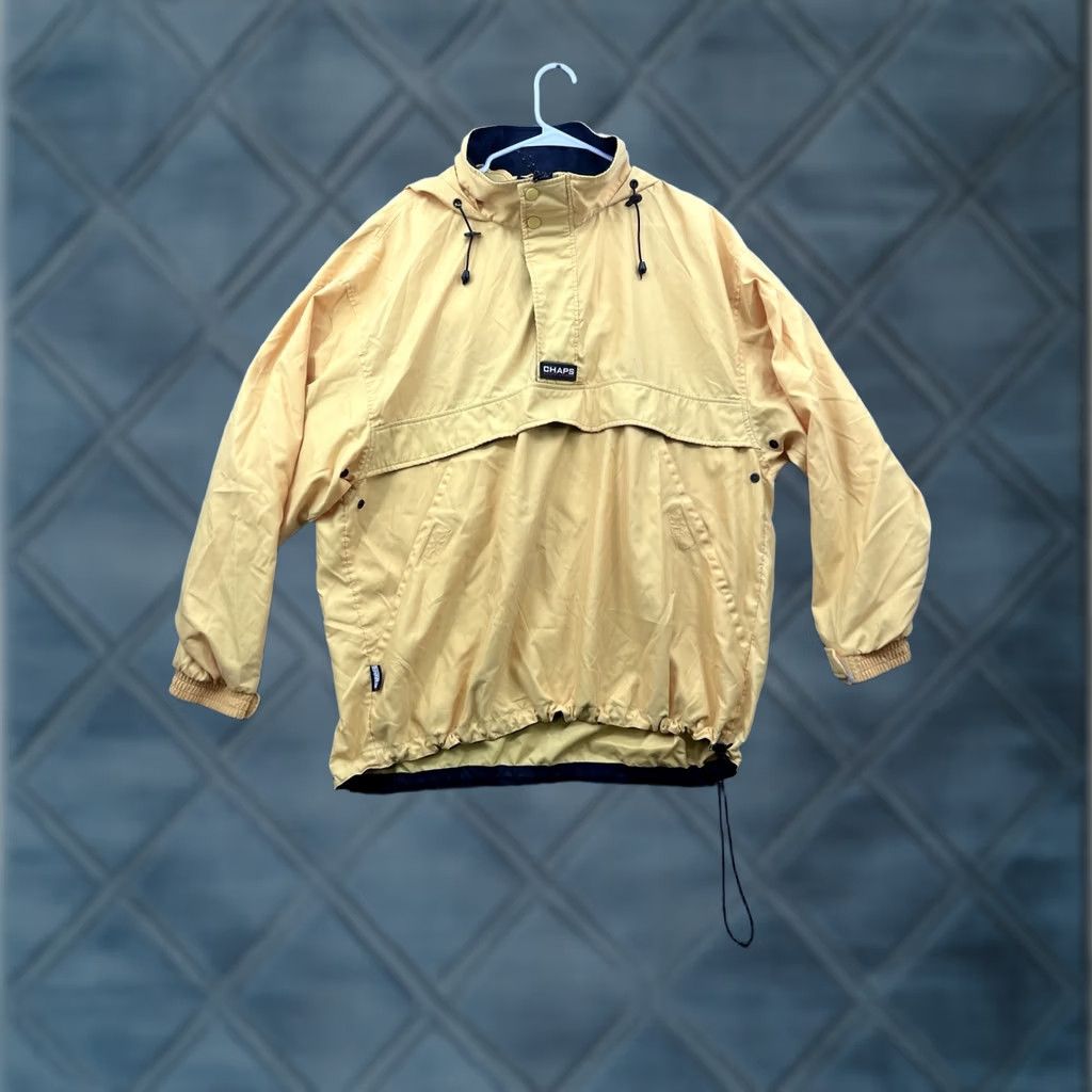 Chaps VINTAGE Chaps Ralph Lauren Yellow Black Pullover Jacket Windbreaker Hooded XL Men Size US XL / EU 56 / 4 - 1 Thumbnail