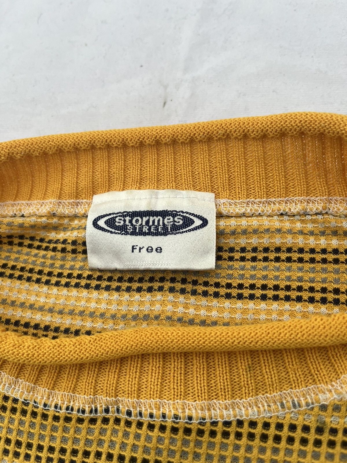 Japanese Brand Stripped Rib Collar Stormes Street Y2K Style Tee Size US XL / EU 56 / 4 - 2 Thumbnail
