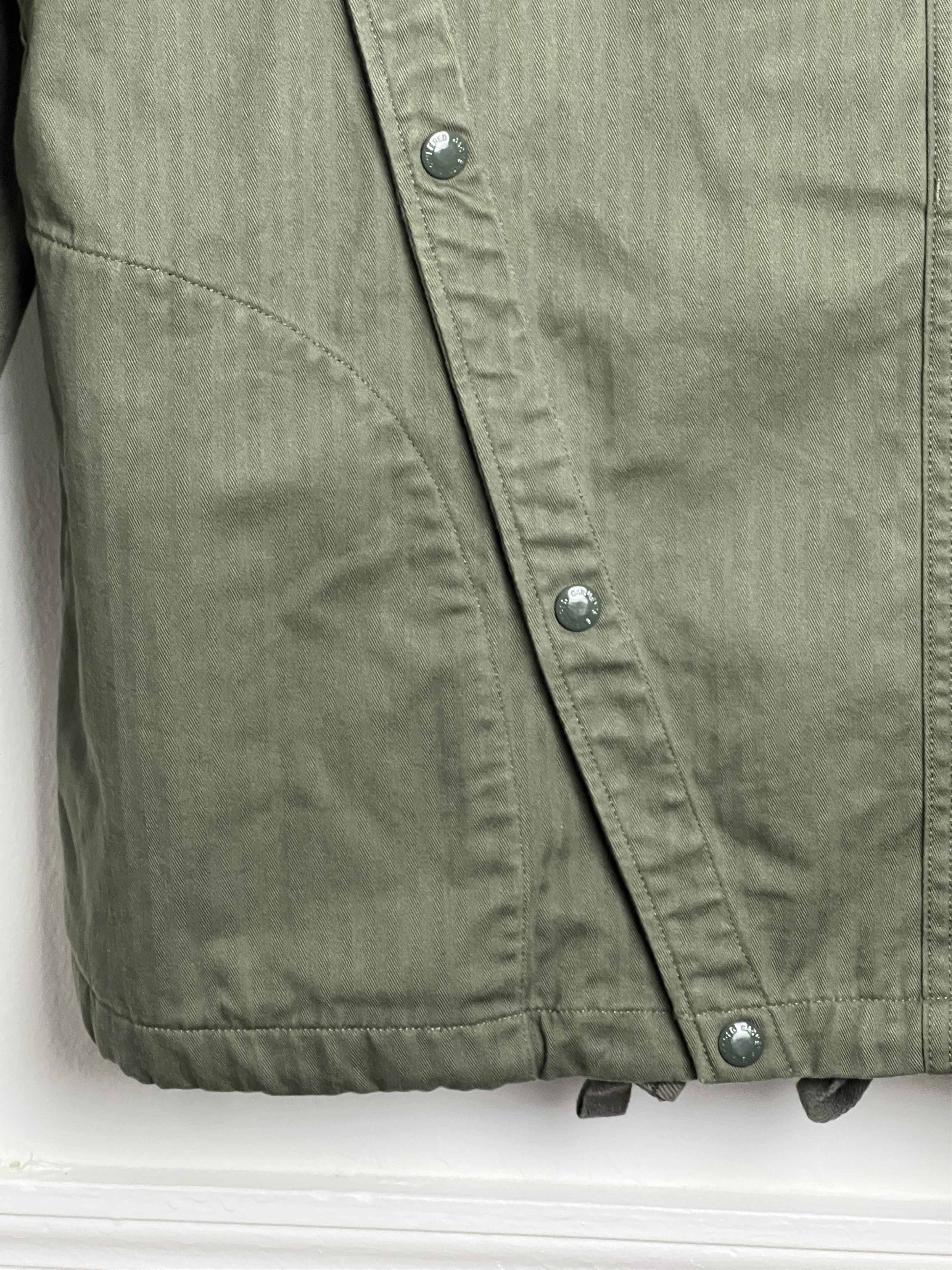 Engineered Garments Sonor Herringbone Asymmetrical Cotton Shirt Jacket Size US M / EU 48-50 / 2 - 5 Thumbnail