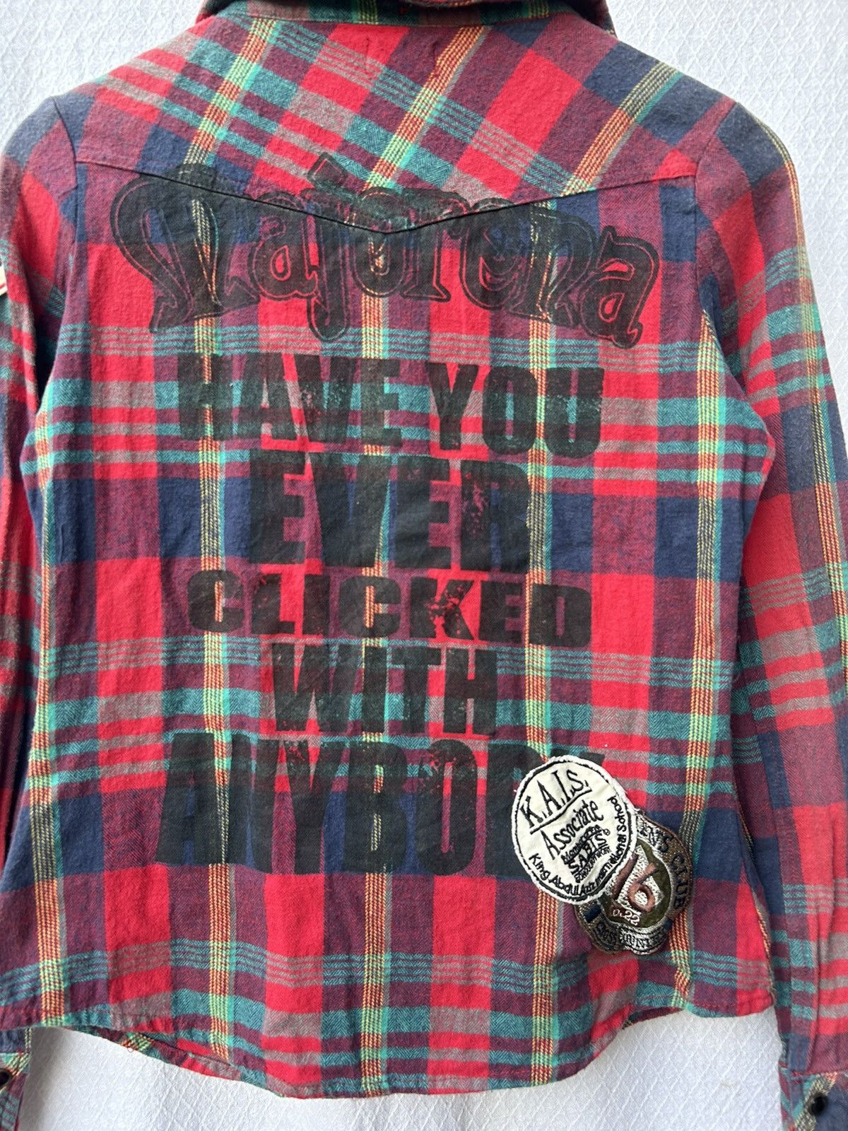 If Six Was Nine × Japanese Brand × Le Grande Bleu (L.G.B.) Japanese plaid poem majorena shirt lgb ifsixwasnine style Size US S / EU 44-46 / 1 - 2 Thumbnail