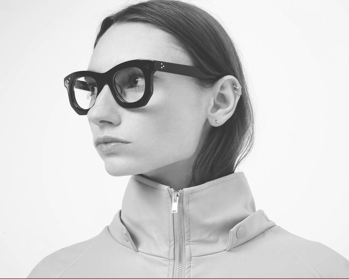 Lesca Lunetier Black & Crystal Eyeglasses Frame Size ONE SIZE - 5 Thumbnail