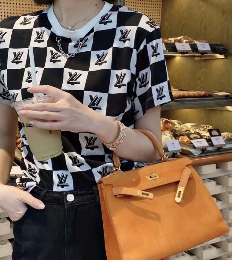 Louis Vuitton Louis Vuitton Black checkerboard monogrammed cotton crewne Size XS / US 0-2 / IT 36-38 - 8 Thumbnail