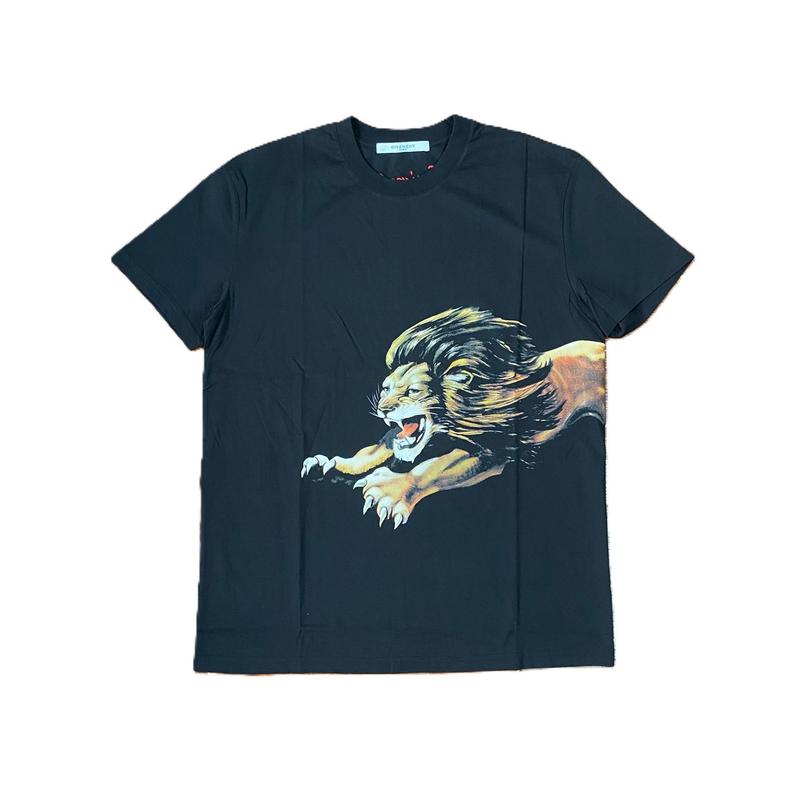 Givenchy Black Lion Print Signature Logo Oversized T-Shirt Size S / US 4 / IT 40 - 2 Thumbnail