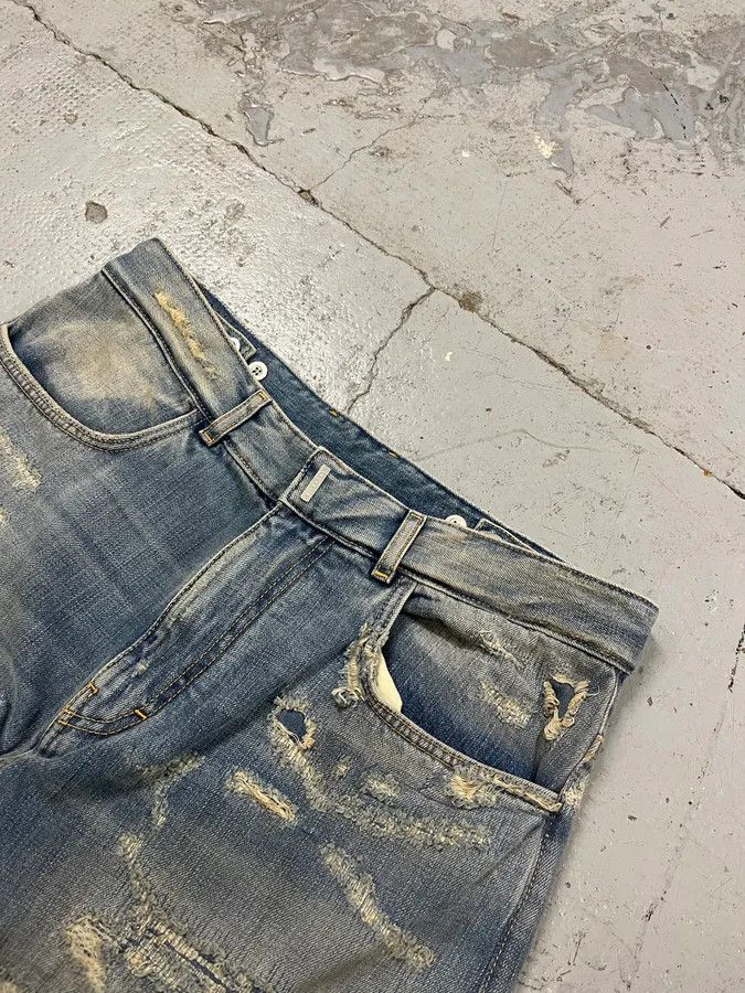 Givenchy Givenchy Boro Distressed Blue Denim Short Size US 33 - 5 Thumbnail