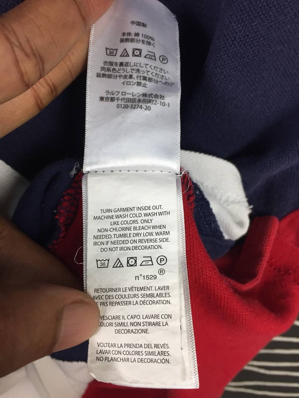 Polo Ralph Lauren Vtg Polo Ralph Lauren Big Pony USA Flag Polo Tee Size US M / EU 48-50 / 2 - 14 Thumbnail