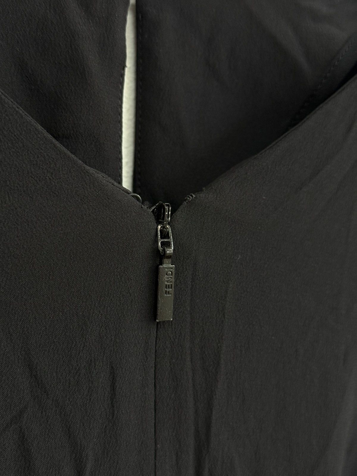 Fendi Fendi Asymmetrical Black Silk Dress Size XS / US 0-2 / IT 36-38 - 7 Thumbnail