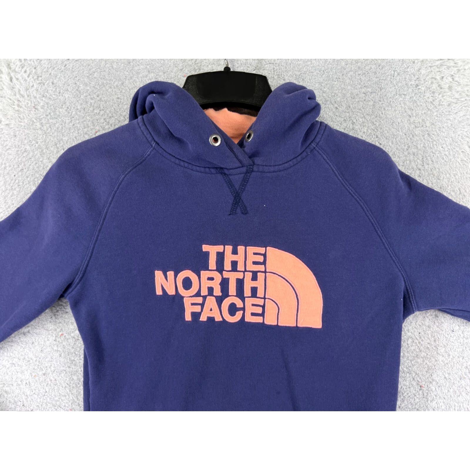The North Face The North Face Pullover Hoodie Womens Small Purple Peach Floral Logo Sweatshirt Cotton Blend Shirt Size S / US 4 / IT 40 - 4 Thumbnail