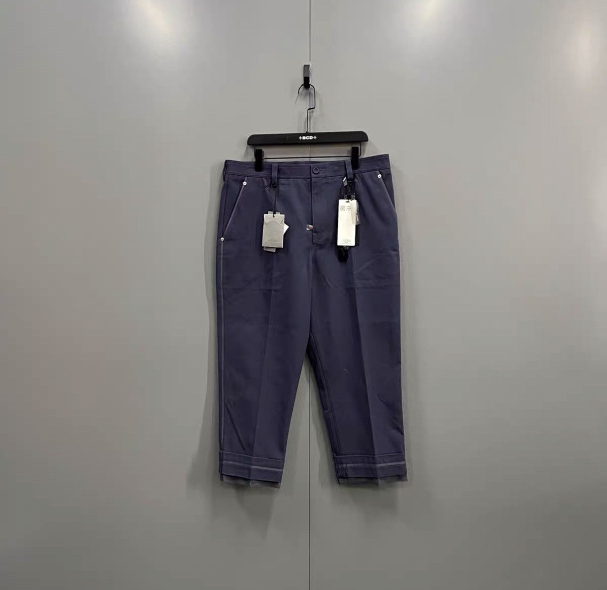 Dior Dior Navy Cuffed Straight-Leg Pants J41 Size US 36 / EU 52 - 1 Thumbnail