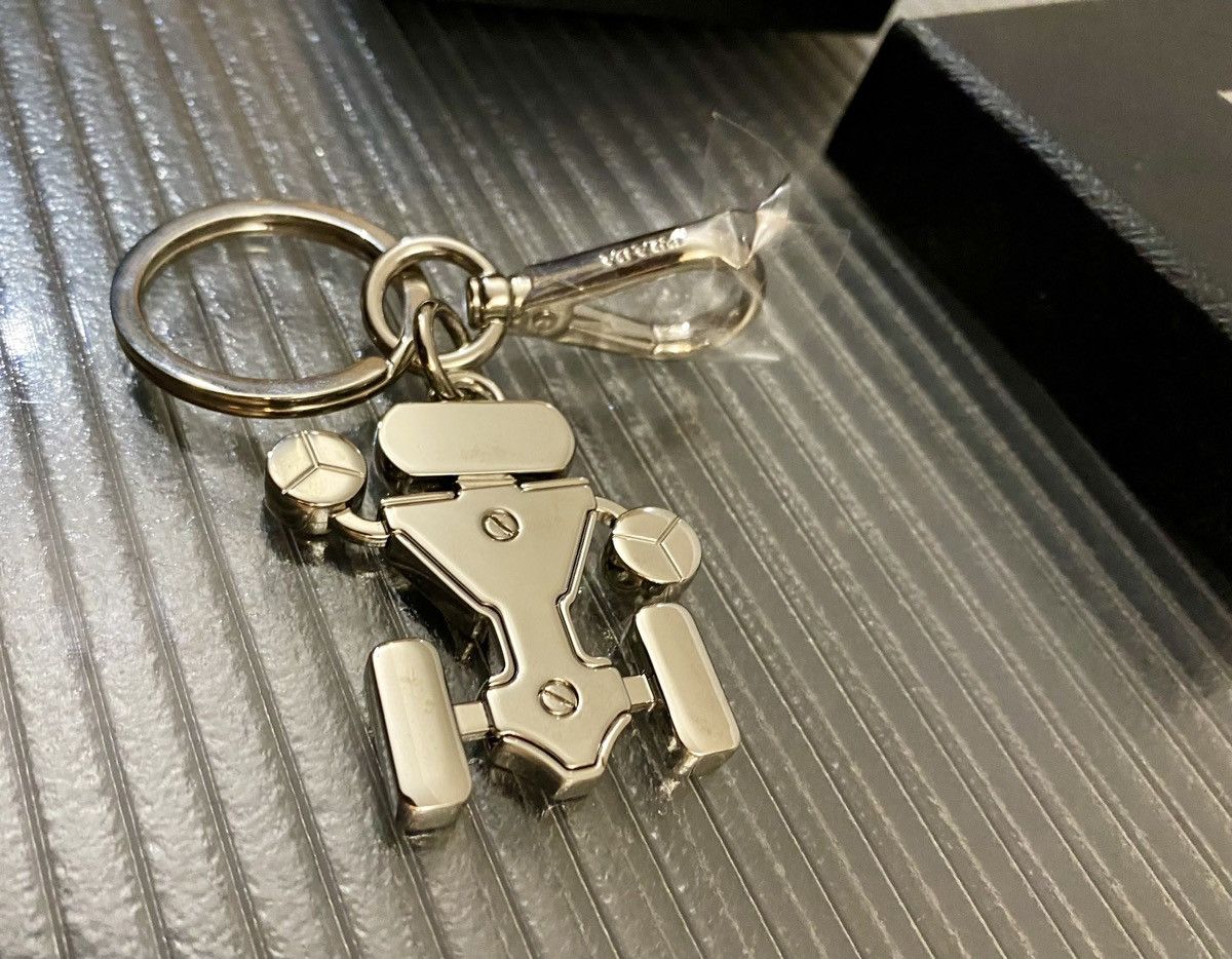Prada Prada 🇮🇹 silver og metal robot swivel bag charm/keychain NEW Size ONE SIZE - 3 Thumbnail