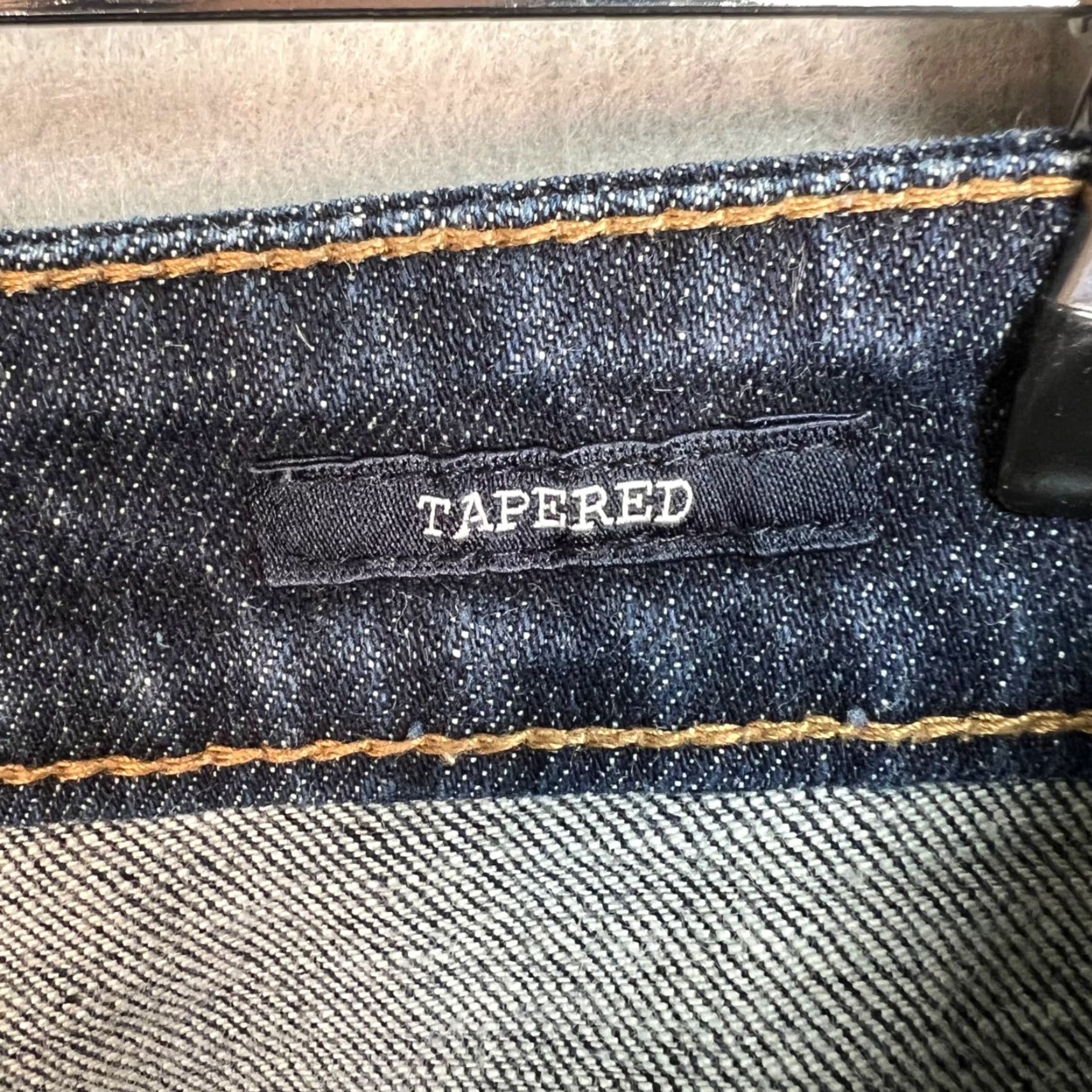 Vintage VINTAGE Customellow Jeans Denim Tapered Fit Adult Mens Size 30 Dark Wash Blue Cotton Blend 25in Inseam Mens Jeans Size US 30 / EU 46 - 4 Thumbnail