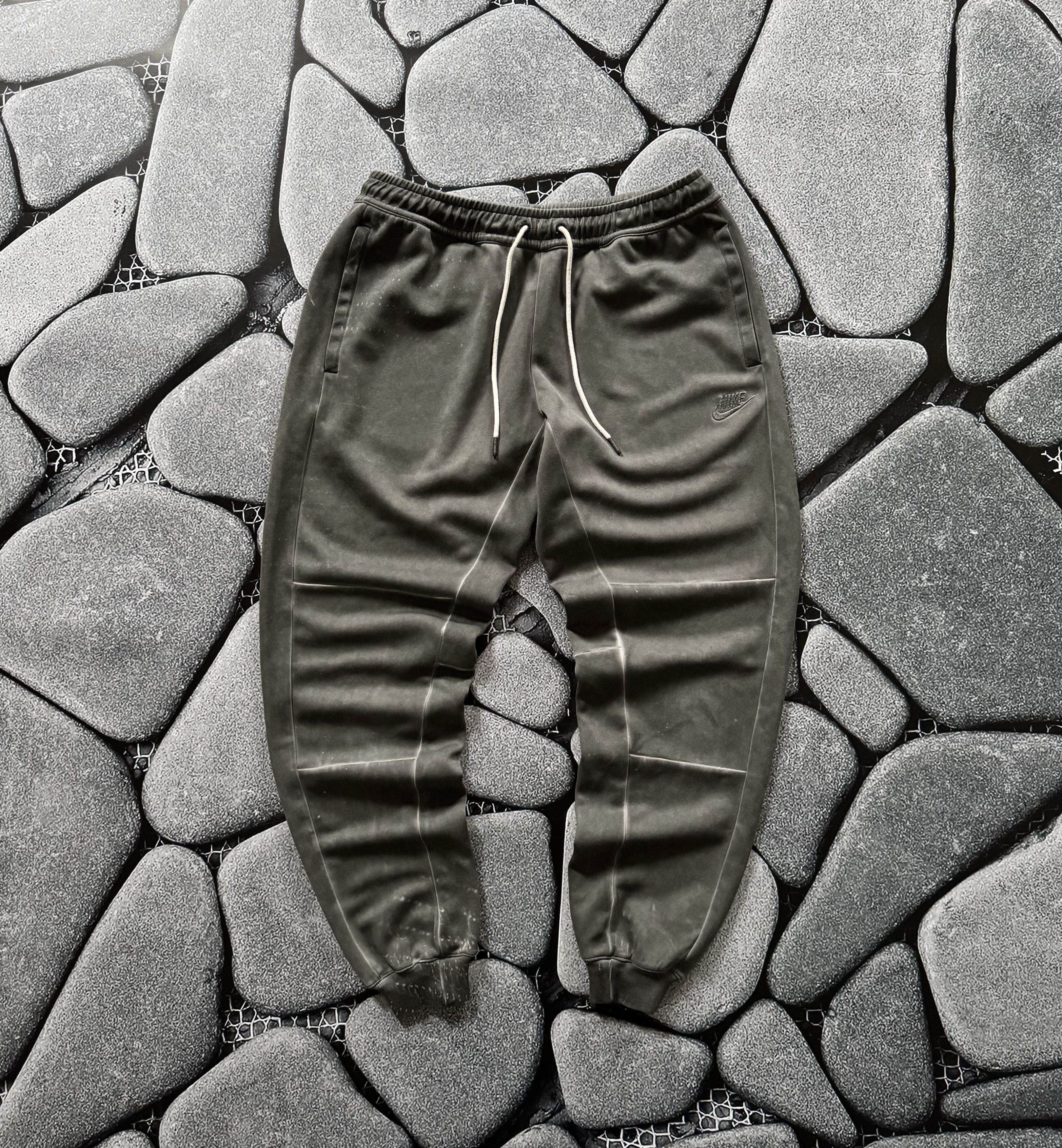 Nike NIKE FADED GREY JOGGERS Y2K DRILL SWOOSH COTTON PANT Size US 32 / EU 48 - 1 Thumbnail