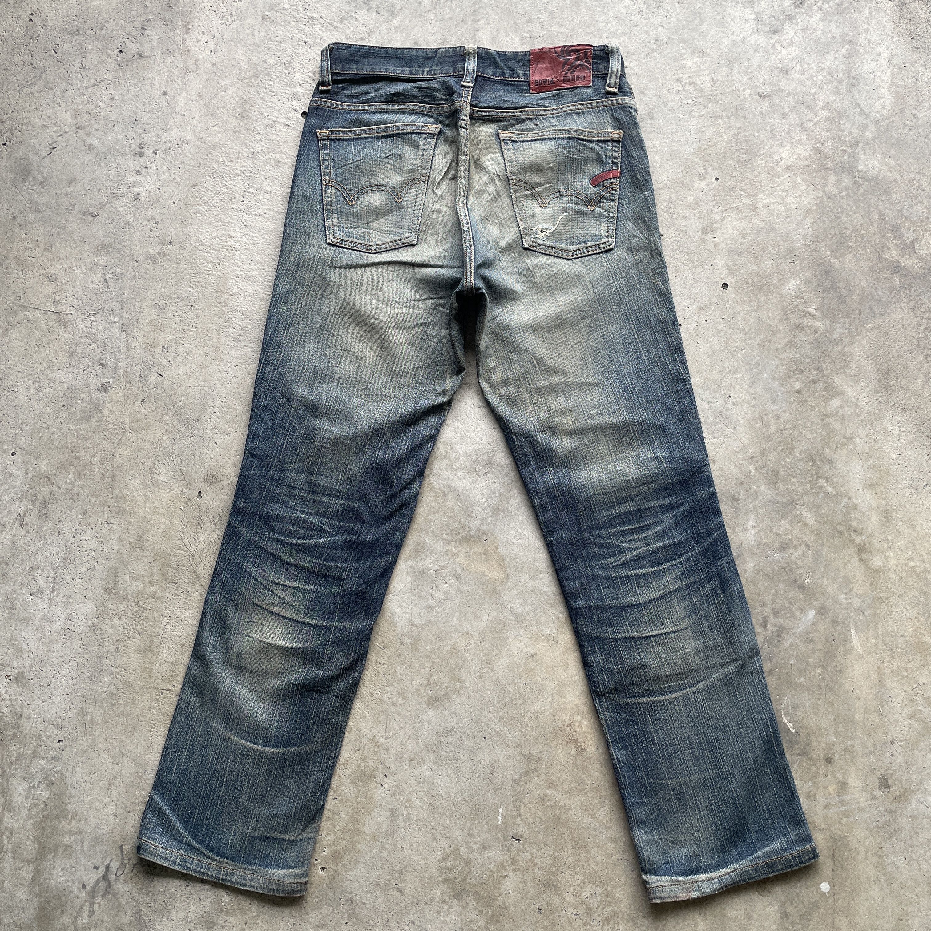 Edwin × Jean Vintage Edwin x Motor Head Rusty Jeans Sick Denim Pants Size US 31 - 15 Thumbnail