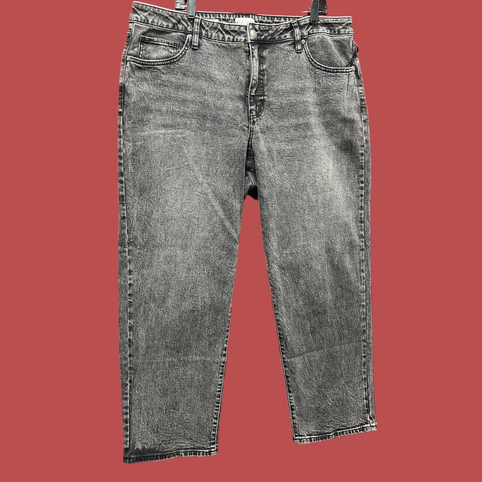 Other Ava & Viv - Women's High-Rise Straight Pants - Stretch - Bla Size 42" / US 20 - 15 Thumbnail