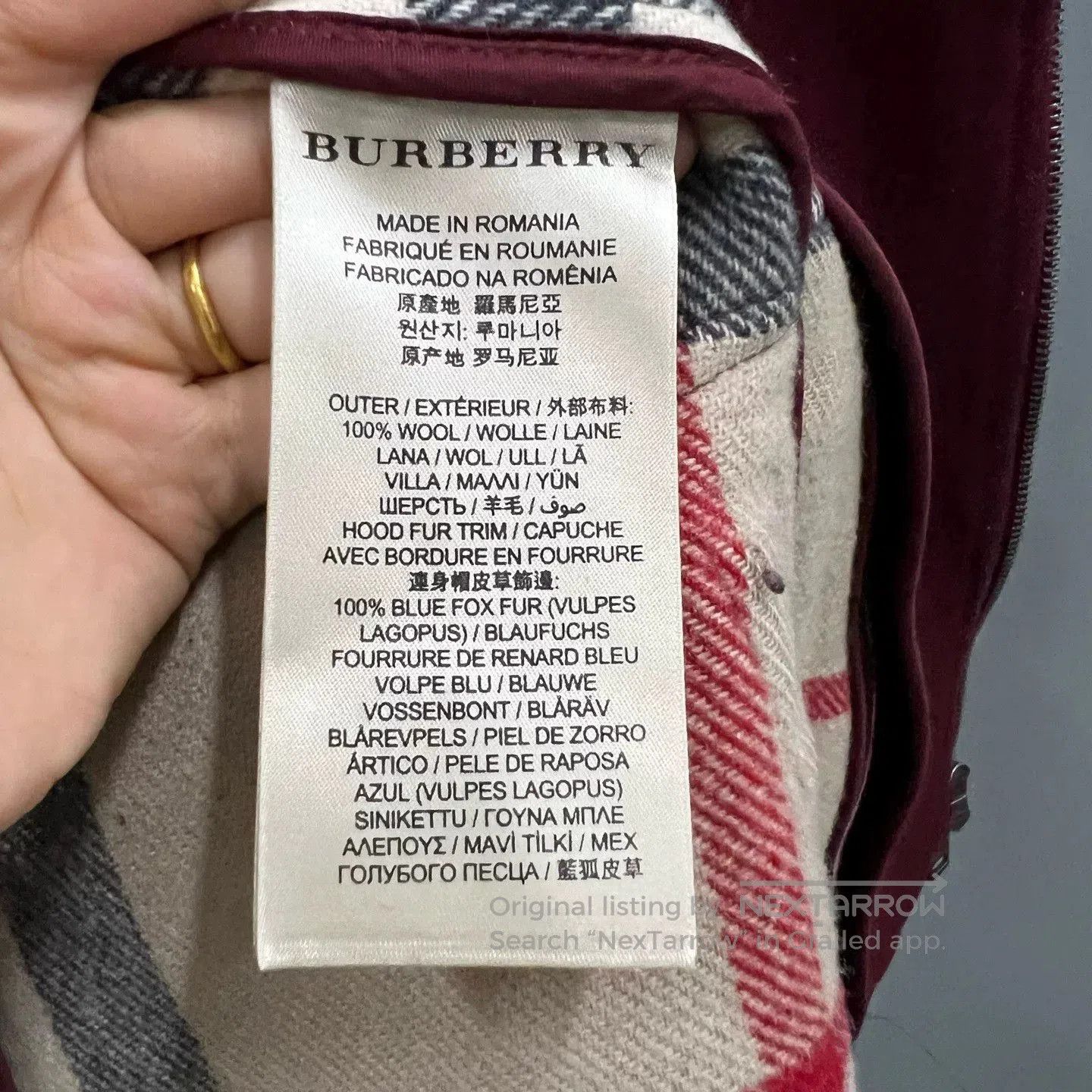 Burberry burberry maroon wool toggle coat size 34. Size S / US 4 / IT 40 - 3 Thumbnail