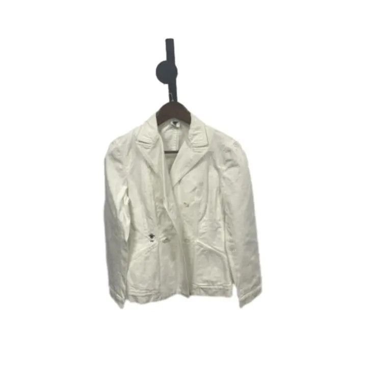 Dior Dior White Denim Jacket with Bee Embroidery 0079 Size M / US 6-8 / IT 42-44 - 1 Thumbnail