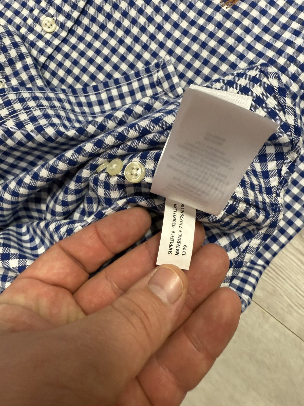 Polo Ralph Lauren Polo Ralph Lauren Blue White Gingham Check Button Down Shirt Size US S / EU 44-46 / 1 - 12 Thumbnail