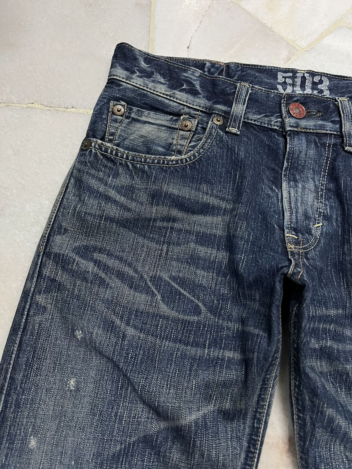 Kapital EDWIN 503 BLUE TRIP MUD WASH BOOTCUT JEANS Size US 32 / EU 48 - 8 Thumbnail