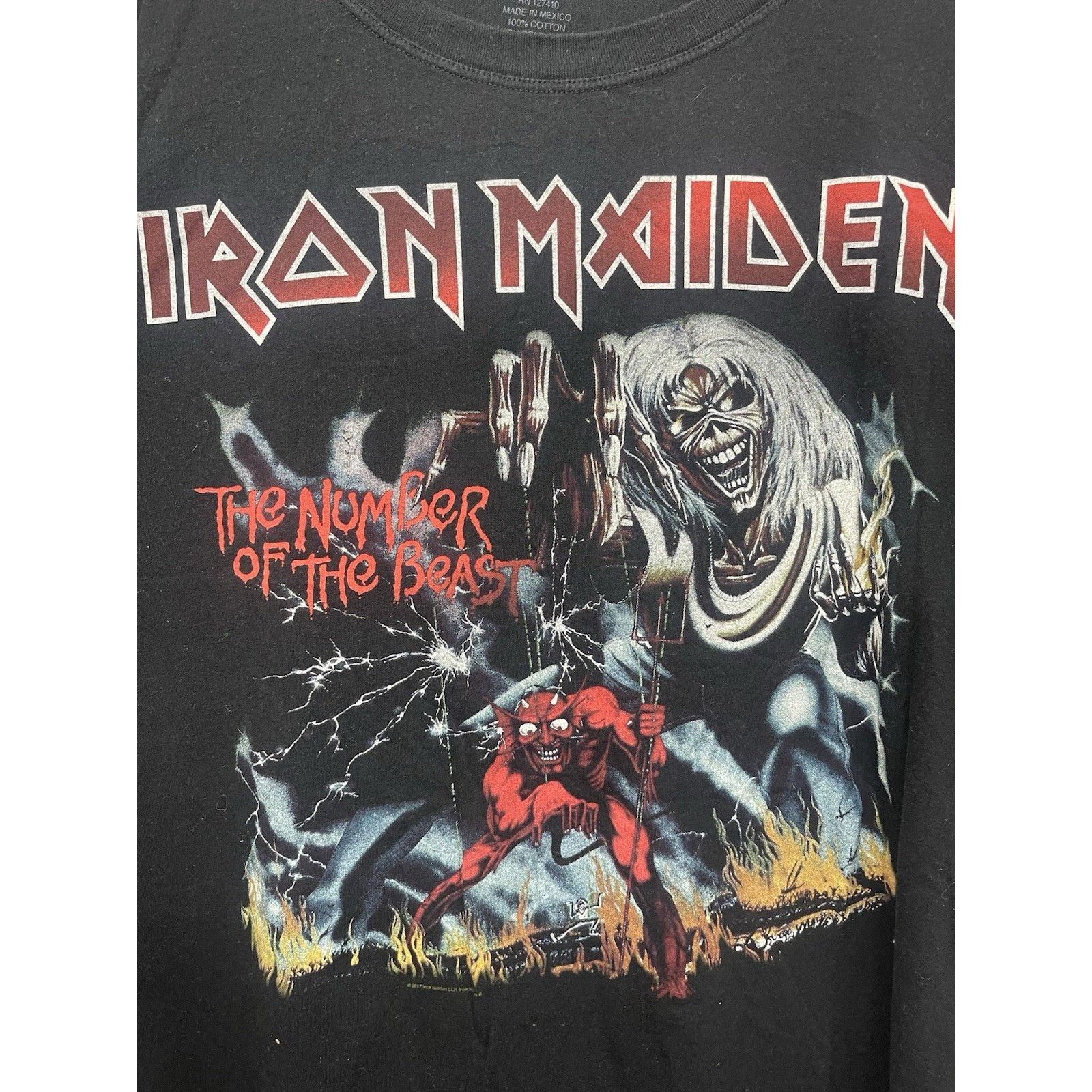 Iron Maiden VTG Iron Maiden The Number Of The Beast Womens Tee T Shirt S Size US XL / EU 56 / 4 - 2 Thumbnail