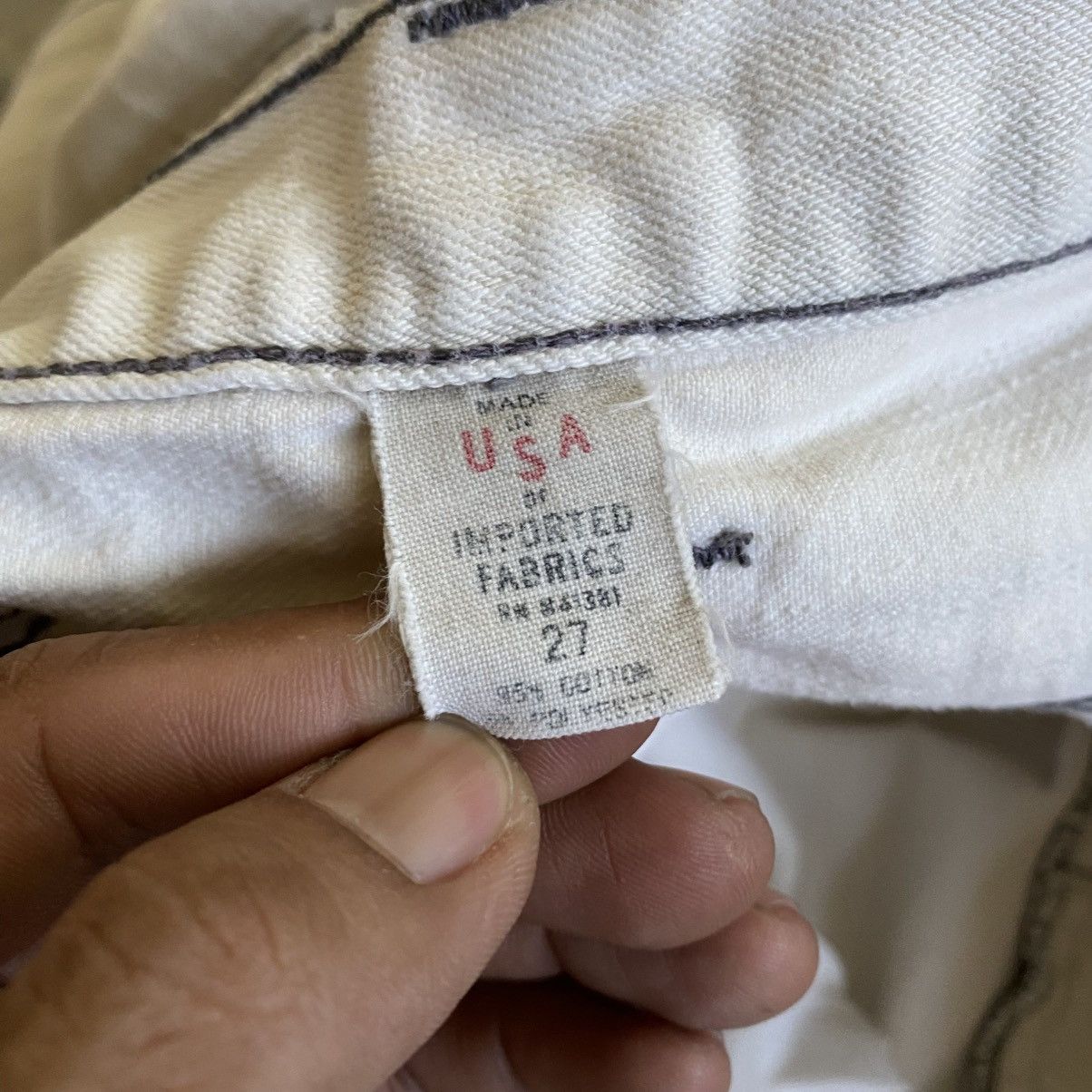 RRL Ralph Lauren Vintage Double RRL Ralph Lauren White Skinny Denim Pants Size US 30 / EU 46 - 17 Thumbnail