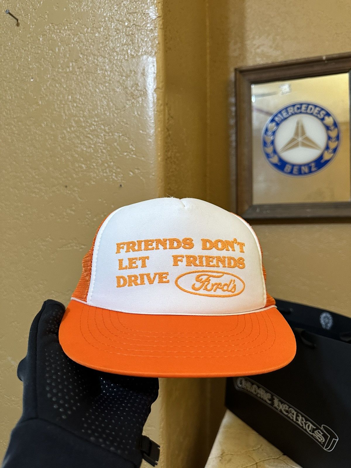 Vintage 🍊 1980s Friends Don’t Let Friends Drive Ford Trucker Hat Size ONE SIZE - 1 Thumbnail