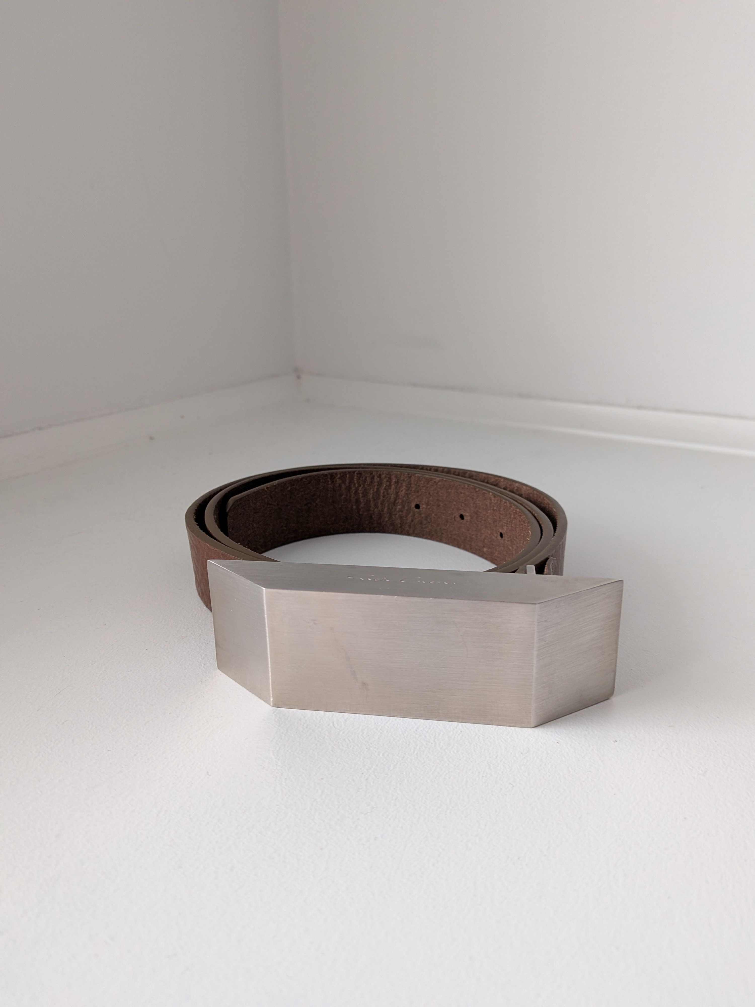 Rick Owens RICK OWENS Black Beveled Buckle Belt | Grailed