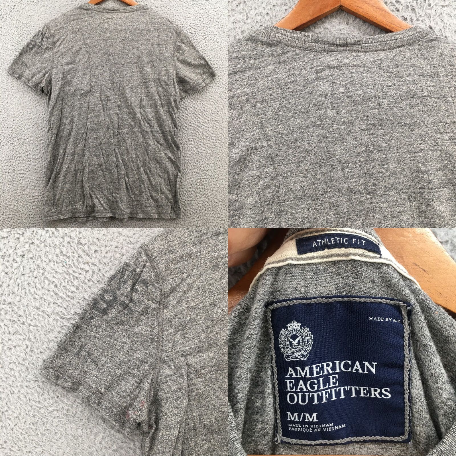 American Eagle Outfitters American Eagle Outfitters Tee Shirt Mens M Gray Graphic Print Cap Sleeve Casual Size US M / EU 48-50 / 2 - 8 Thumbnail