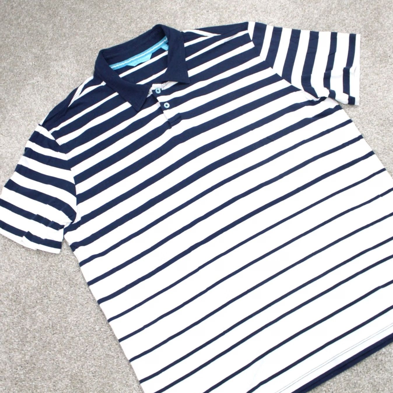 Tori Richard Tori Richard Honolulu Polo Shirt Men XL Blue/White Cotton Short Sleeve Pullover Size US XL / EU 56 / 4 - 5 Thumbnail