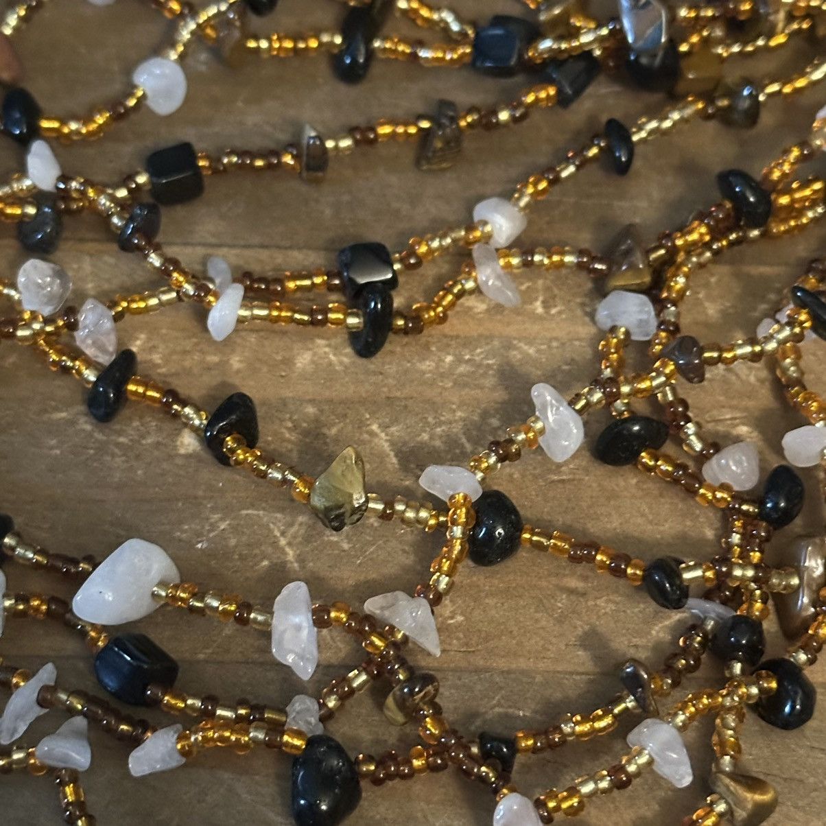 Vintage Vintage multi strand layered seed bead & agate chip necklace Size ONE SIZE - 3 Thumbnail
