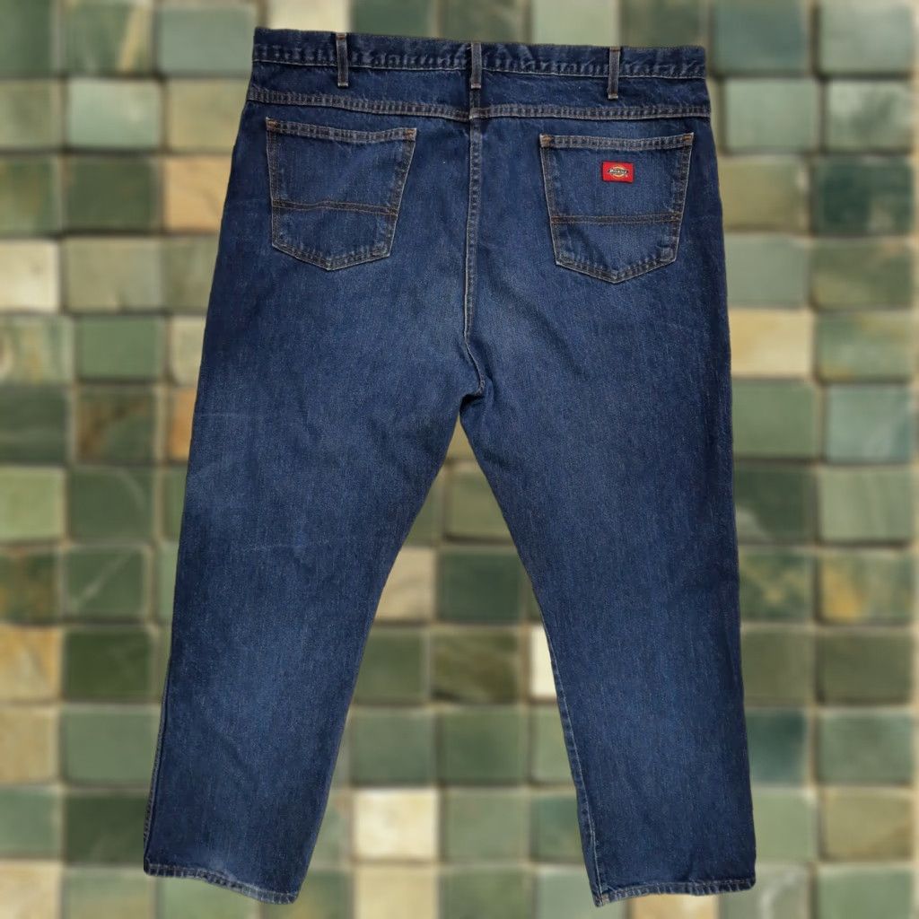 Dickies Dickies Jeans Denim Blue Cotton 42x32 Regular Fit Straight Leg Men Jeans Dark Wash blue Denim 32 42 44x32 Size US 42 / EU 58 - 1 Thumbnail