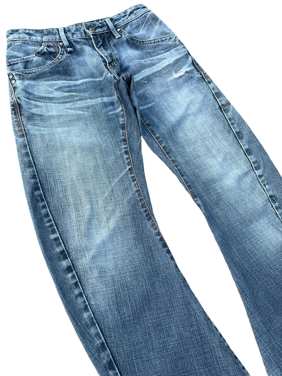 Japanese Brand Vintage Japanese Brand Blue Washed J Cut Vulgar Barrel Jeans Size US 28 / EU 44 - 9 Thumbnail